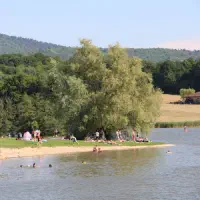 beach at la grange du pin lake